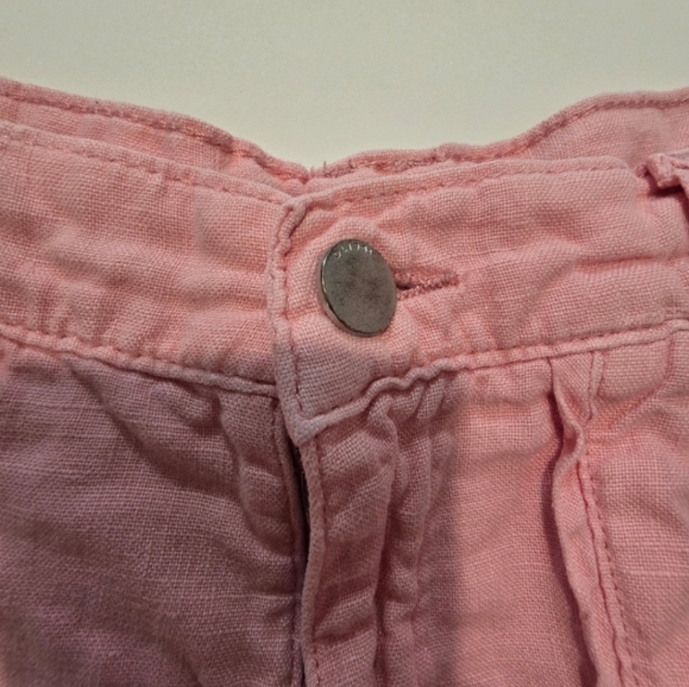 DL1961 Pink Marie Shorts In Pink Linen Chino Size M - Picture 3 of 10